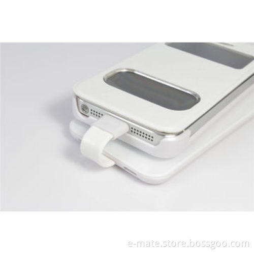 Detachable Magnetic Power Case for iPhone 5/5S, with Protective Leather CoverNew